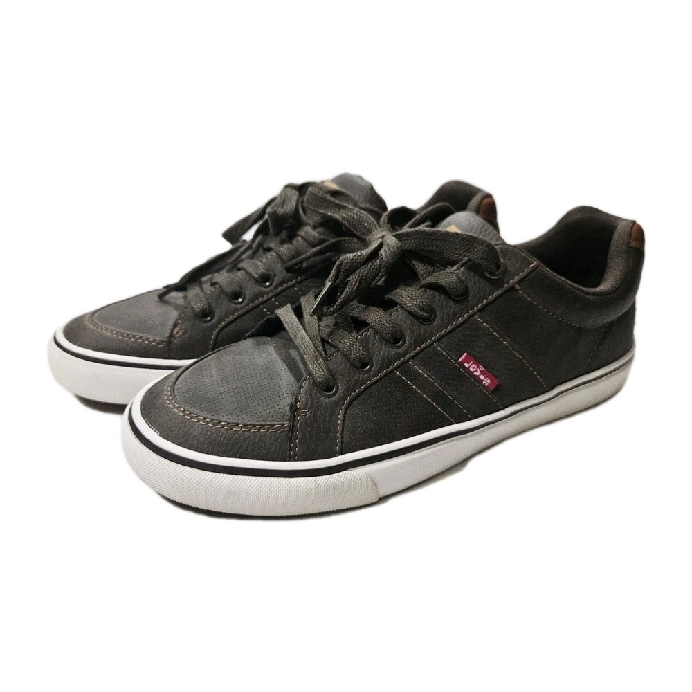 Levi's men shoes 8.5 Turner Nappa Black / Tan lowtop sneaker footwear